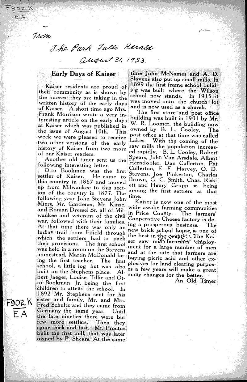  Source: Park Falls Herald Date: 1923-08-31