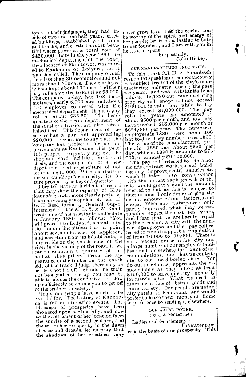 Source: Kaukauna Sun Date: 1890-06-20
