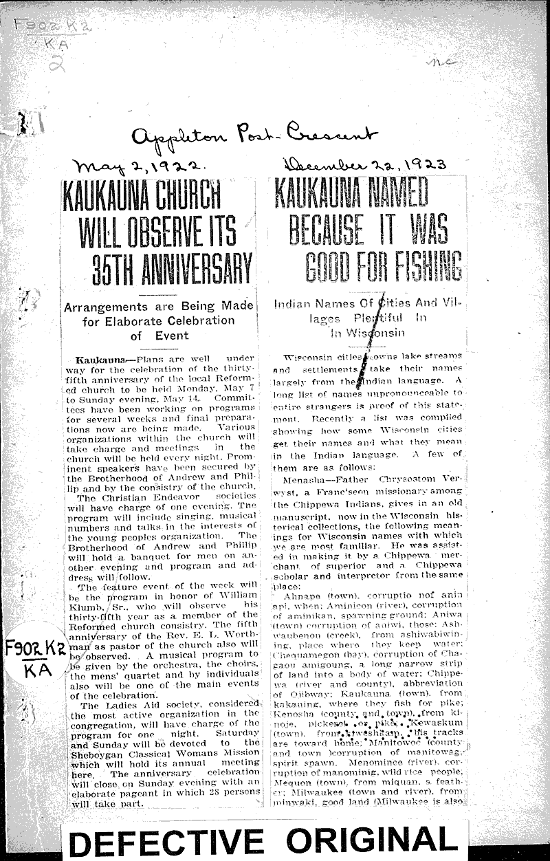  Source: Appleton Post-Crescent Date: 1923-12-22