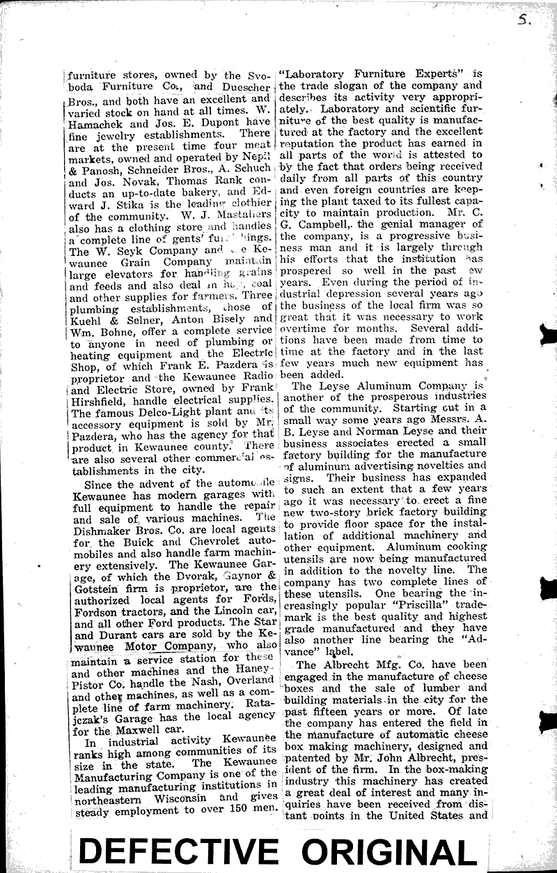  Source: Kewaunee Press Date: 1923-04-28