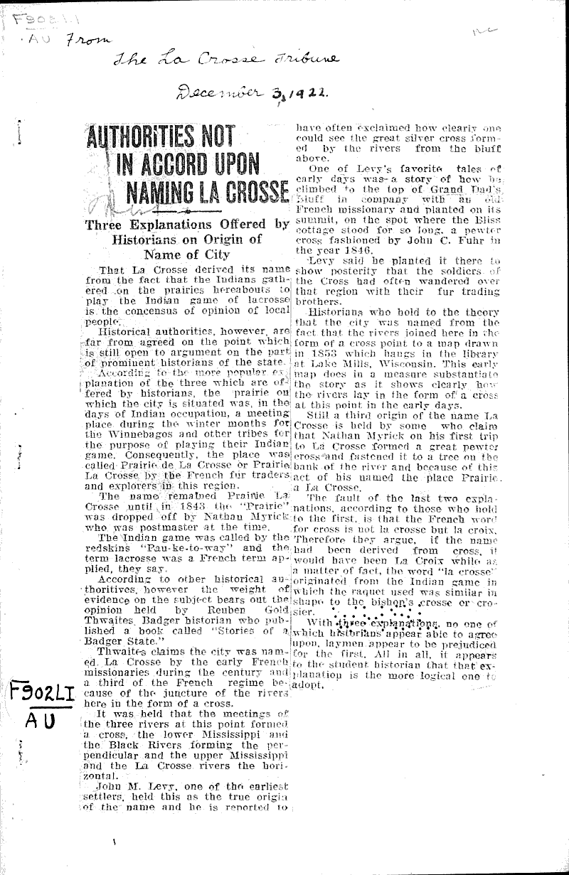  Source: La Crosse Tribune Topics: Government and Politics Date: 1922-12-03