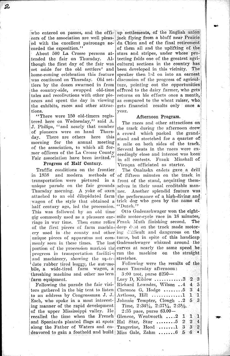  Source: La Crosse Tribune and Leader-Press Topics: Agriculture Date: 1908-09-11