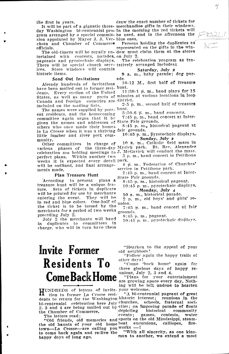  Source: La Crosse Tribune and Leader-Press Topics: Government and Politics Date: 1932-02-07