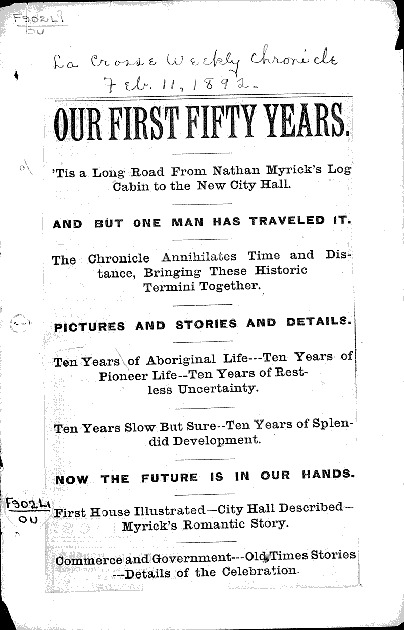  Source: La Crosse Chronicle Topics: Government and Politics Date: 1892-02-11