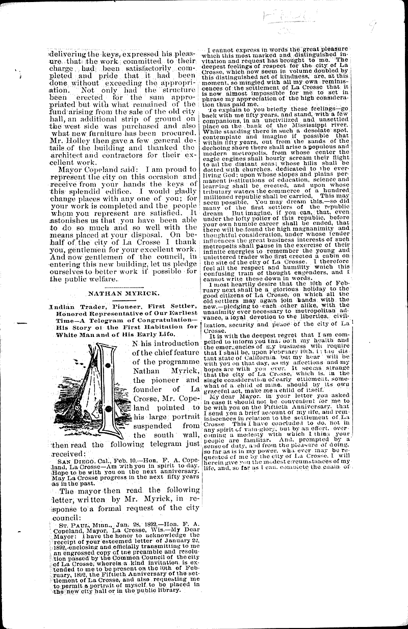  Source: La Crosse Chronicle Topics: Government and Politics Date: 1892-02-11