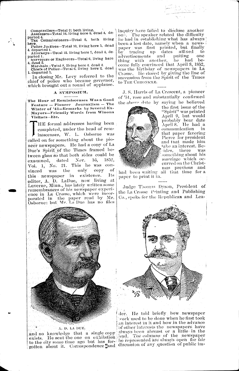  Source: La Crosse Chronicle Topics: Government and Politics Date: 1892-02-11