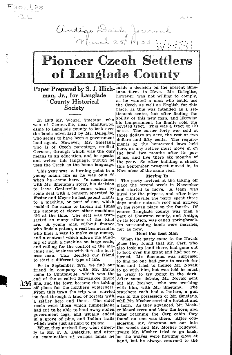  Source: Antigo Journal Topics: Immigrants Date: 1933-03-25