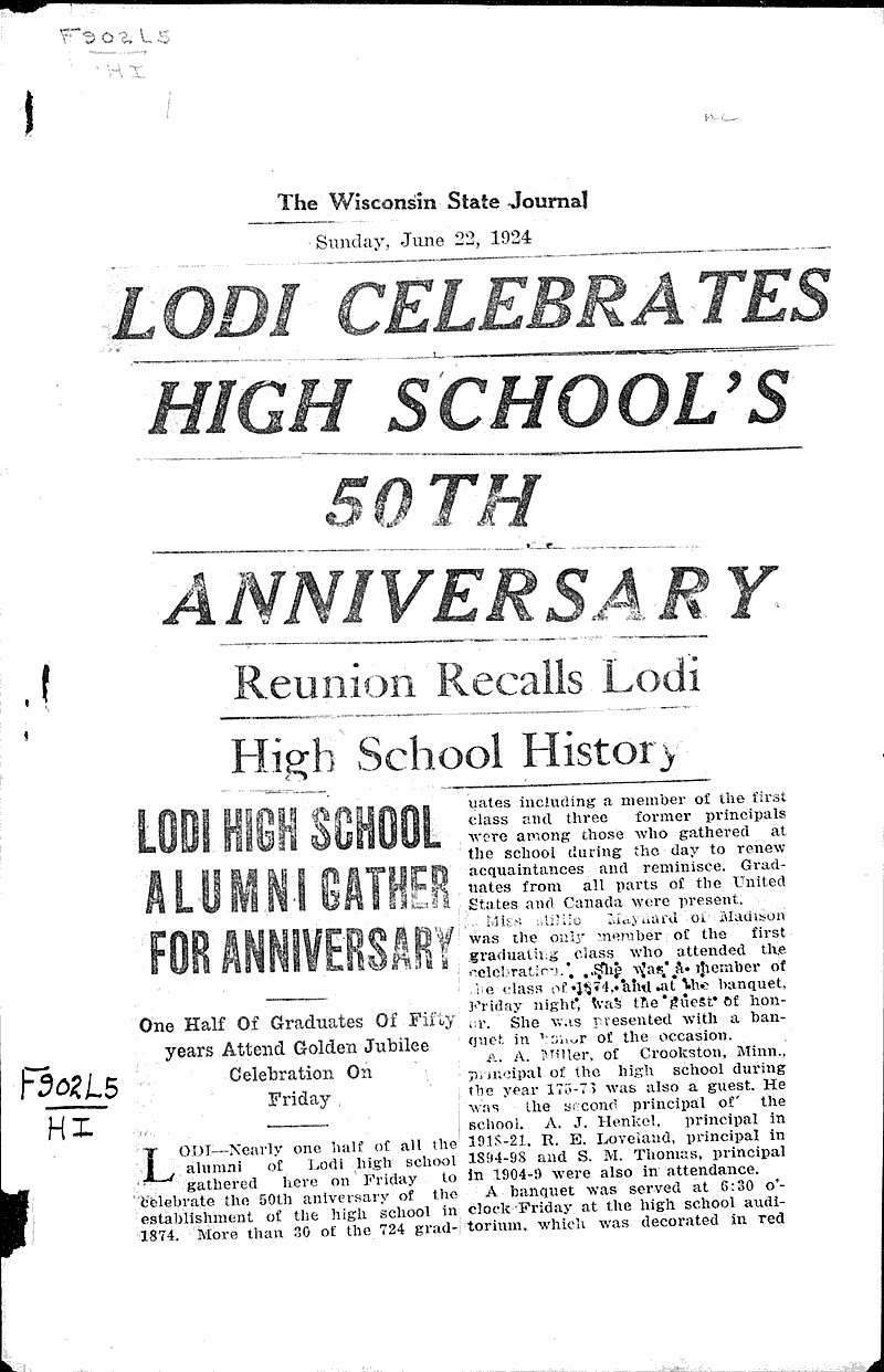  Source: Wisconsin State Journal Topics: Education Date: 1924-06-22