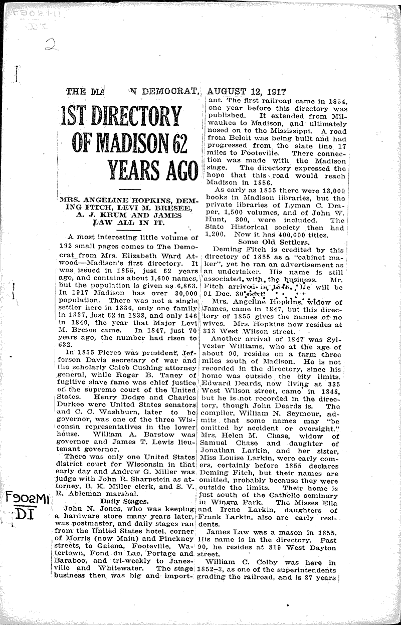  Source: Madison Democrat Date: 1917-08-12