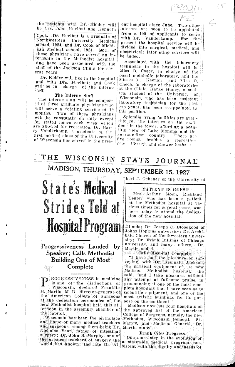  Source: Wisconsin State Journal Date: 1927-09-14