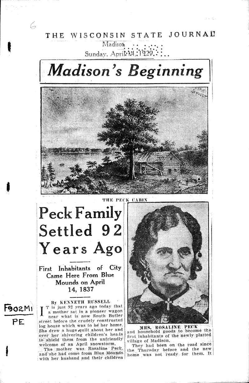  Source: Wisconsin State Journal Date: 1929-04-14