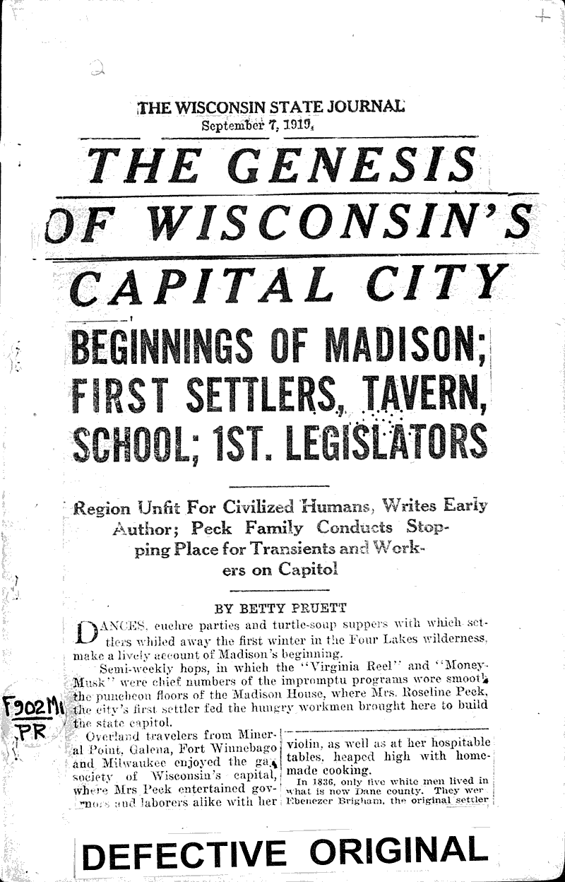  Source: Wisconsin State Journal Date: 1919-09-07