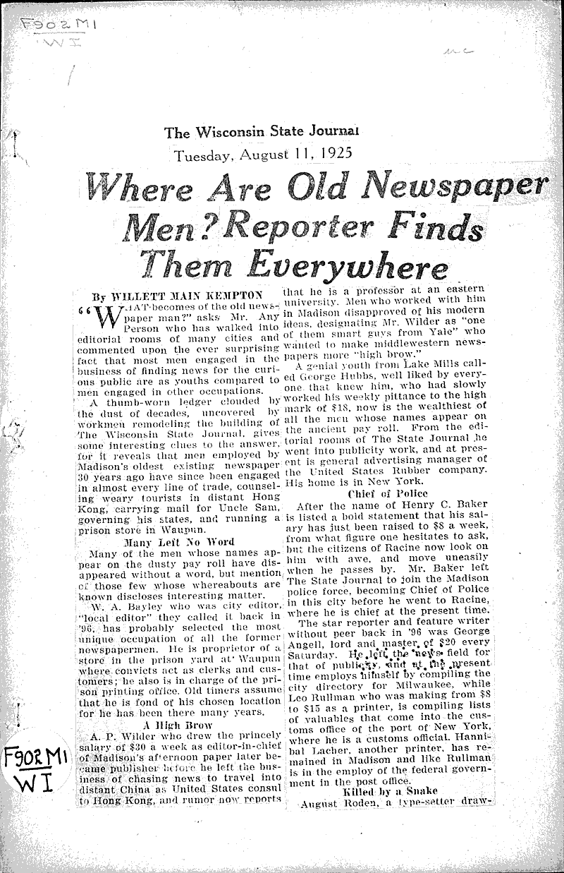  Source: Wisconsin State Journal Date: 1925-08-11