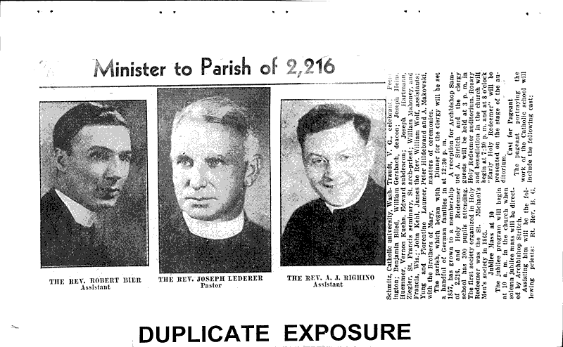  Source: Wisconsin State Journal Topics: Church History Date: 1932-10-09