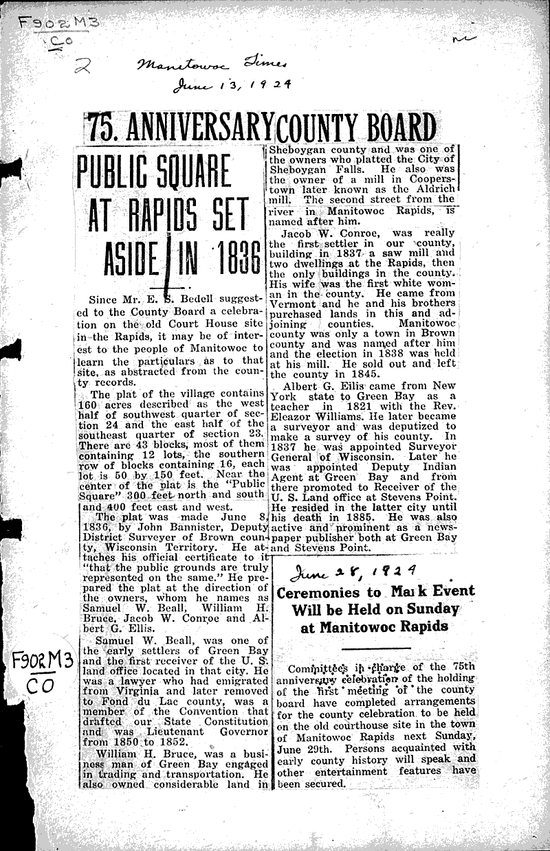  Topics: Government and Politics Date: 1924-06-13