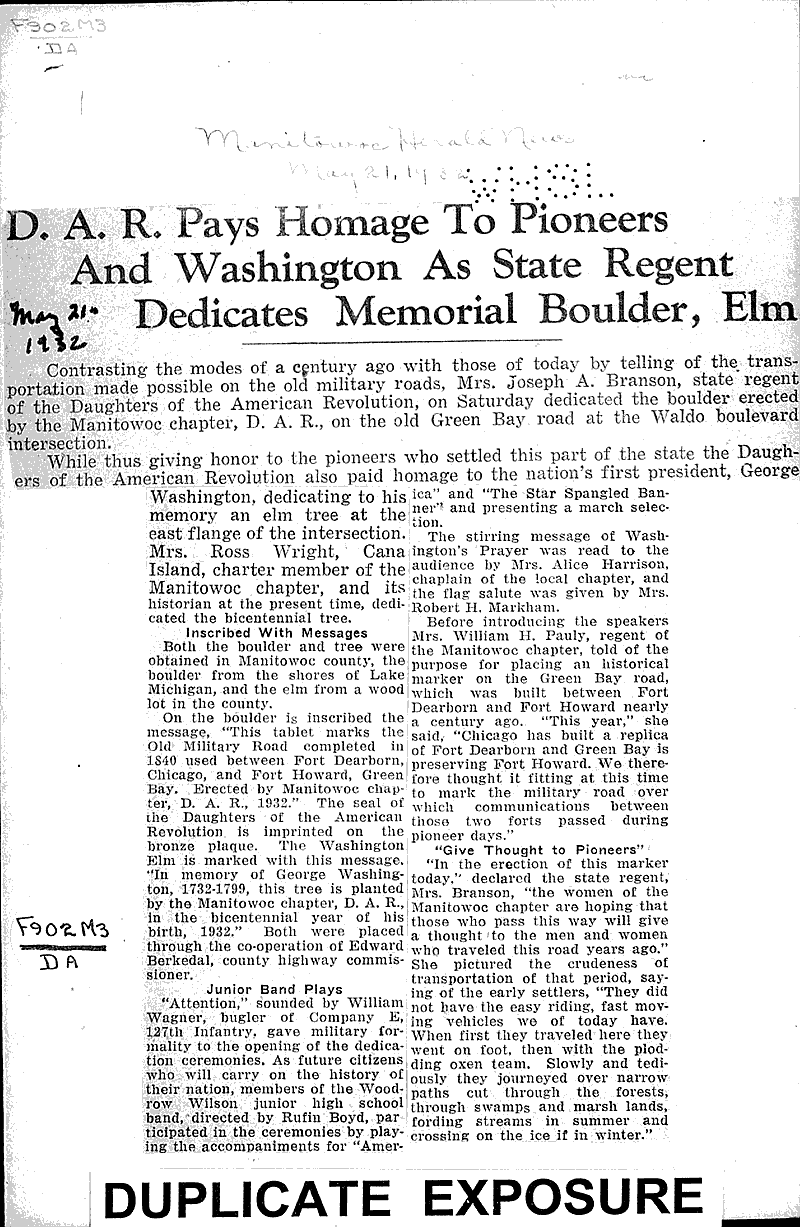  Source: Manitowoc Herald-News Topics: Wars Date: 1932-05-21