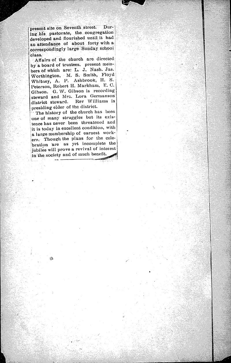  Source: Manitowoc Herald Topics: Church History Date: 1907-10-23