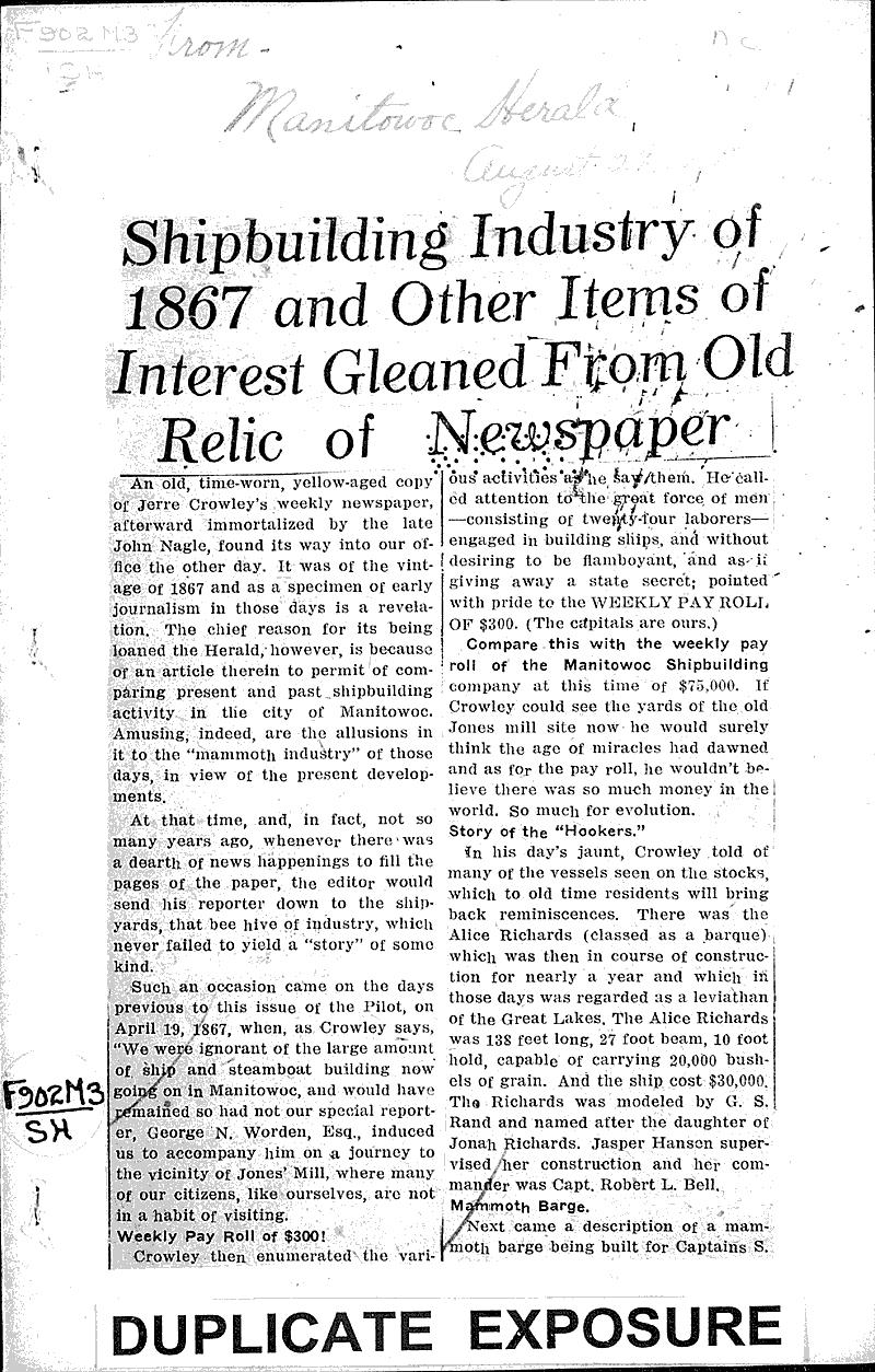  Source: Manitowoc Herald Topics: Transportation Date: 1918-08-29