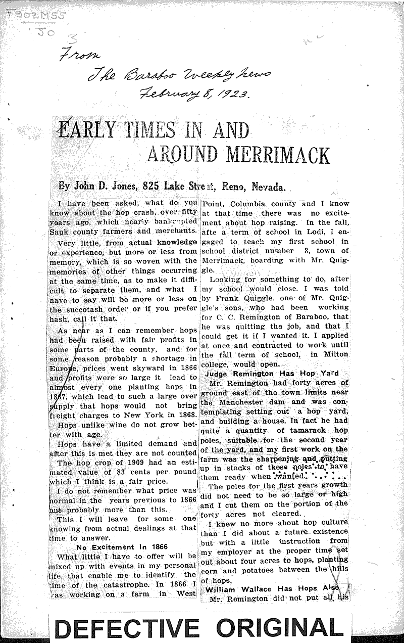  Source: Baraboo Weekly News Topics: Industry Date: 1923-02-08