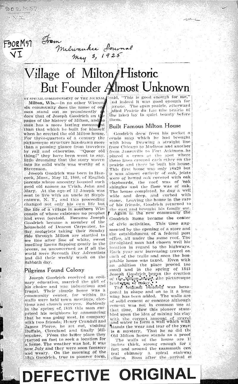  Source: Milwaukee Journal Date: 1925-05-03