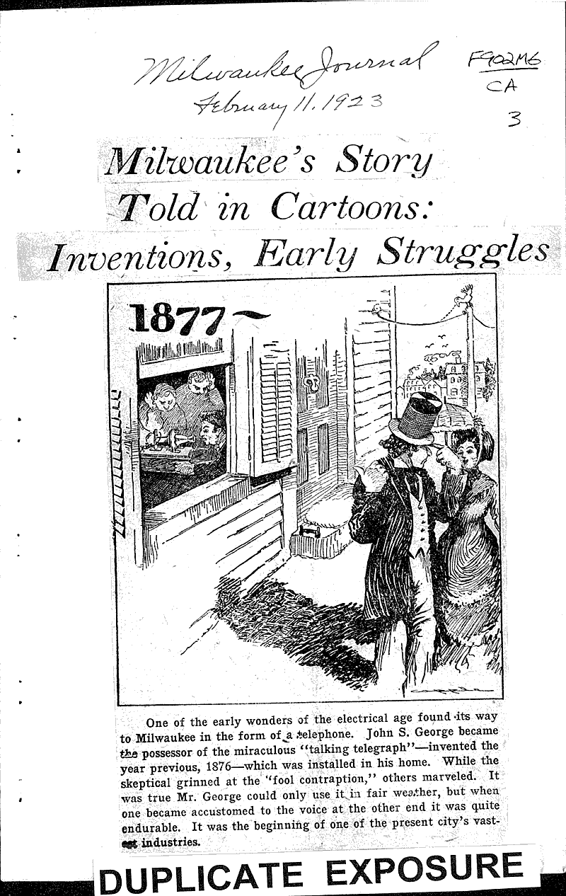  Source: Milwaukee Journal Date: 1923-02-11