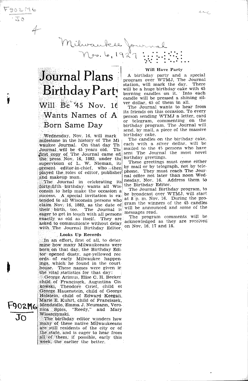  Source: Milwaukee Journal Topics: Industry Date: 1927-11-06