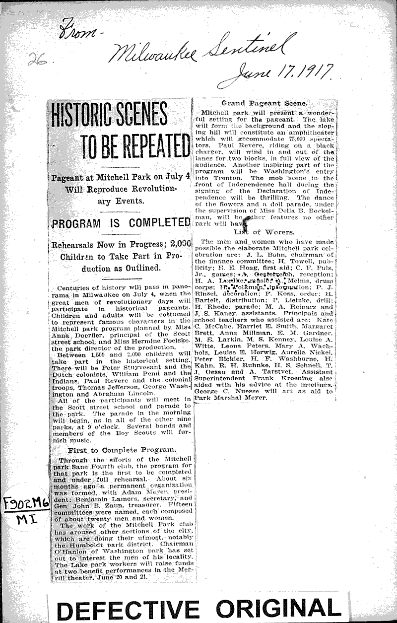  Source: Milwaukee Sentinel Topics: Wars Date: 1917-06-17