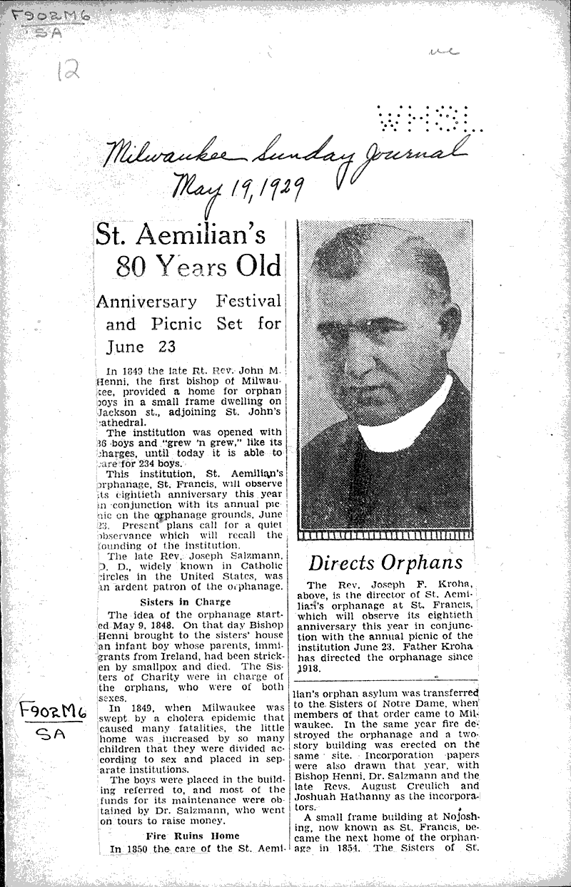  Source: Milwaukee Sunday Journal Date: 1929-05-19