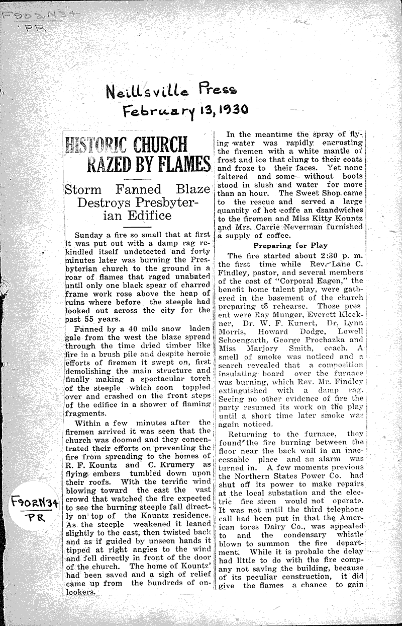  Source: Neillsville Press Topics: Church History Date: 1920-02-13