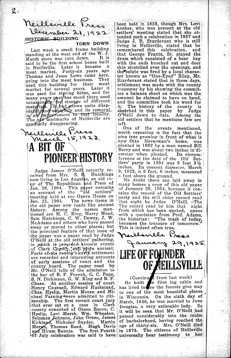  Source: Neillsville Press Date: 1923-03-15
