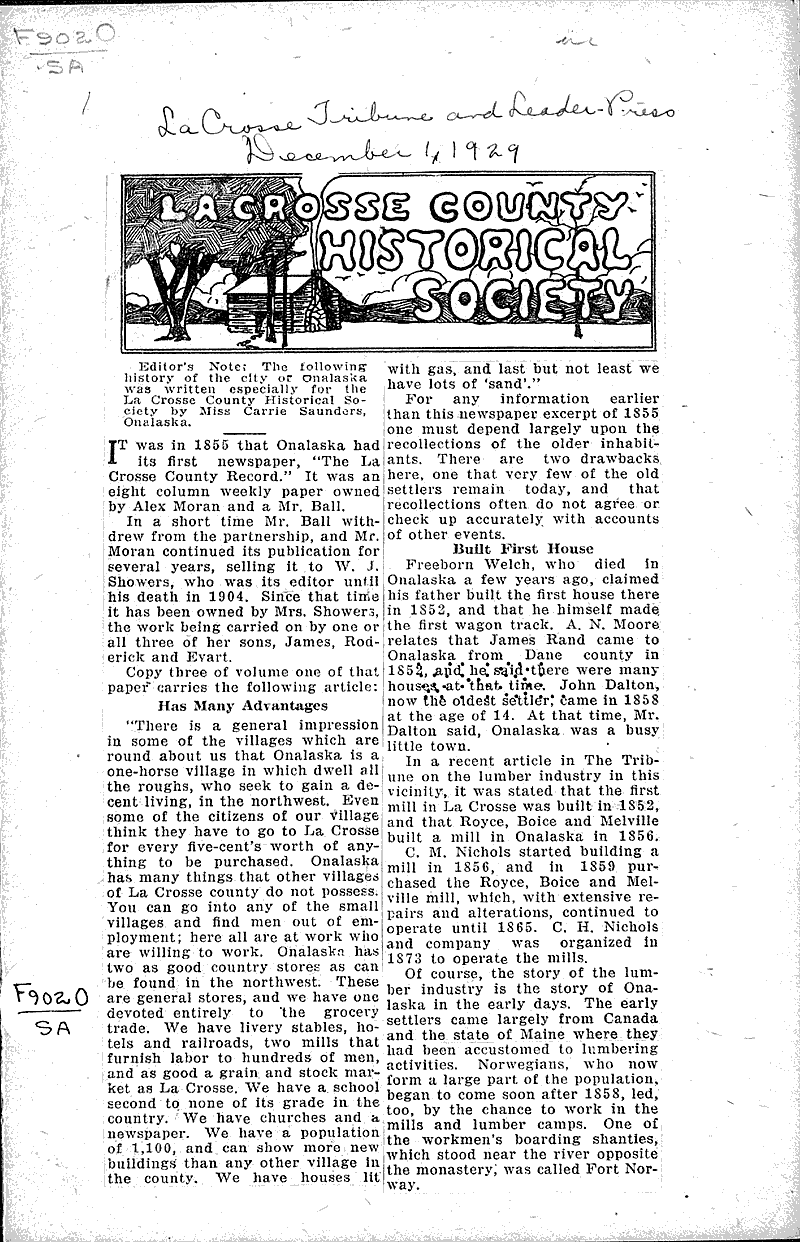  Source: La Crosse Tribune and Leader-Press Date: 1929-12-01