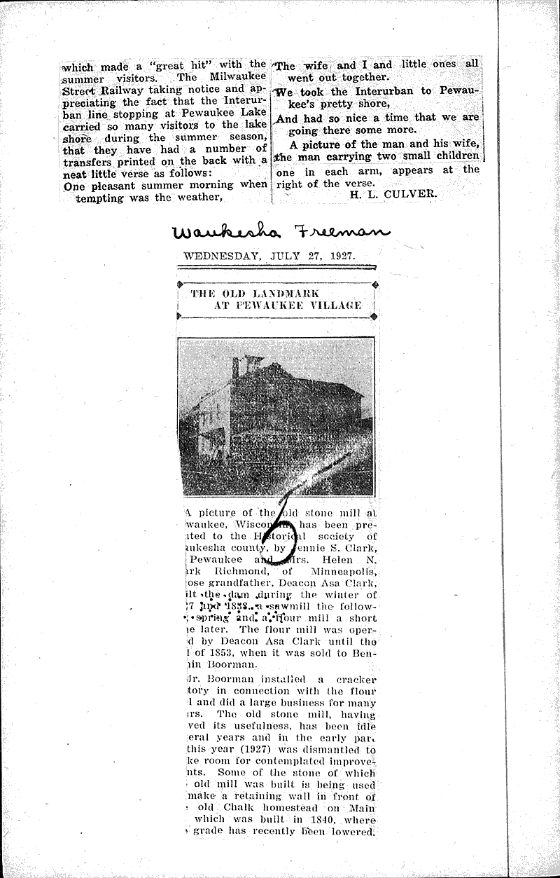  Source: Hartland News Topics: Architecture Date: 1927-02-19