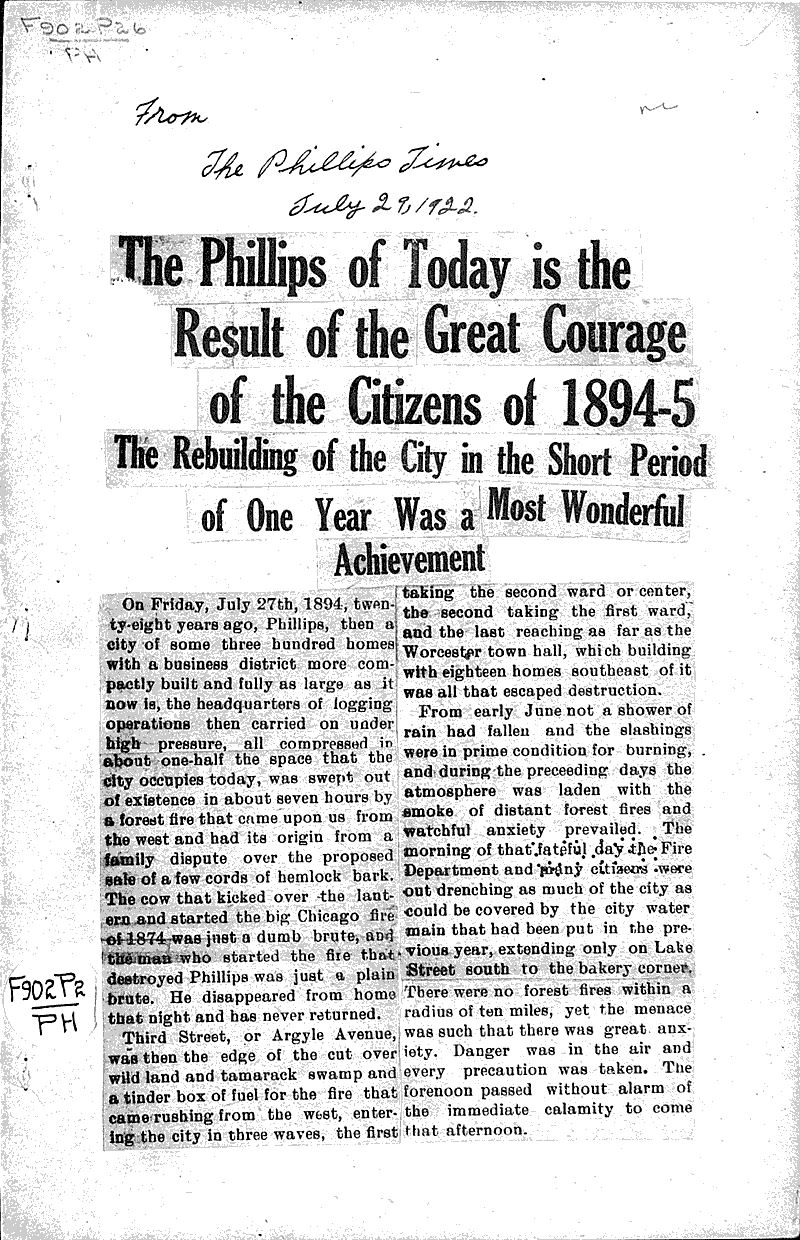  Source: Phillips Times Date: 1922-07-29