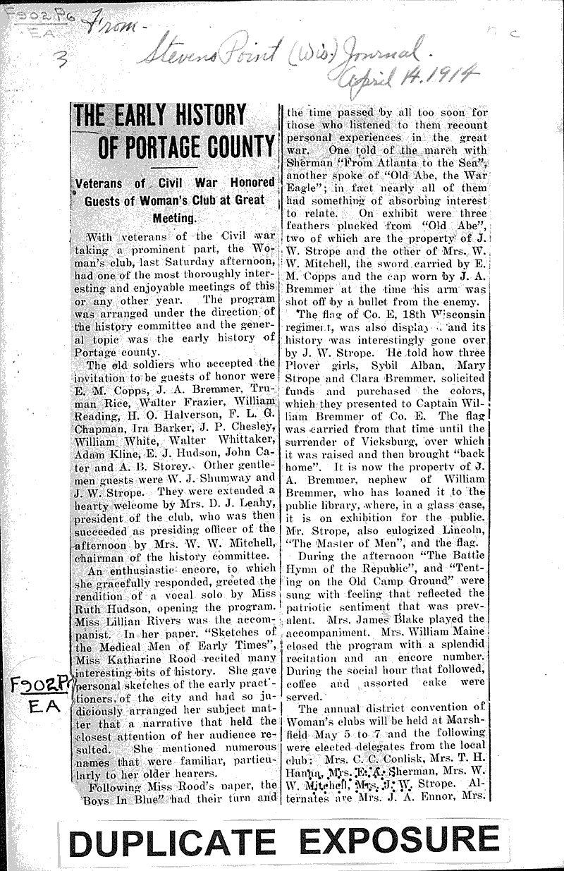  Source: Stevens Point Journal Date: 1914-04-14