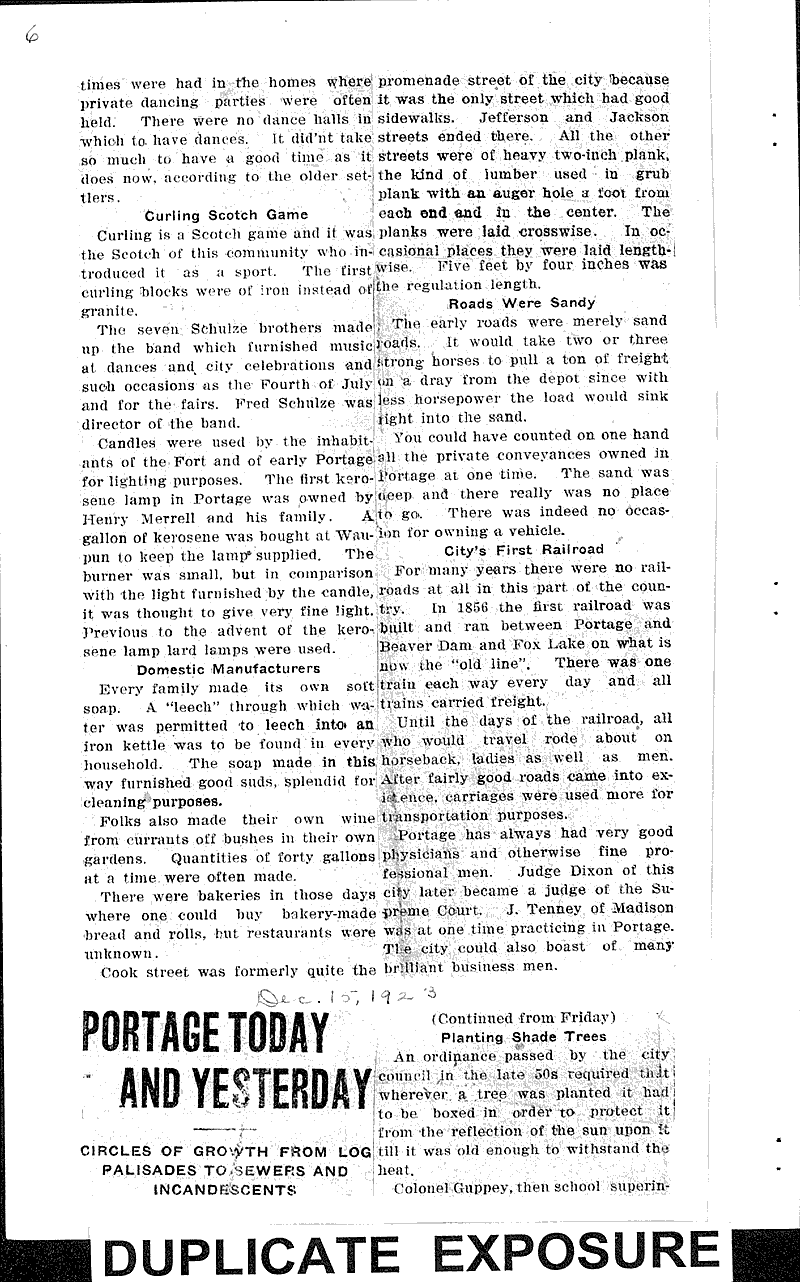 Source: Portage Register-Democrat Topics: Industry Date: 1923-12-11