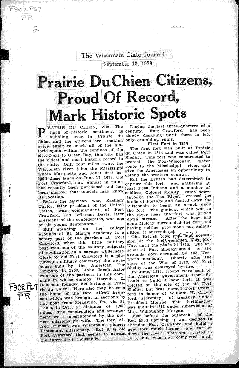  Source: Wisconsin State Journal Date: 1923-09-16