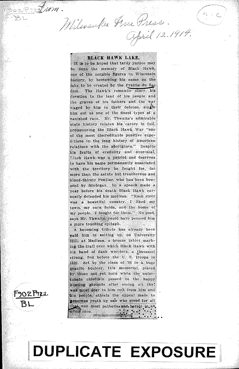  Source: Milwaukee Free Press Date: 1914-04-12