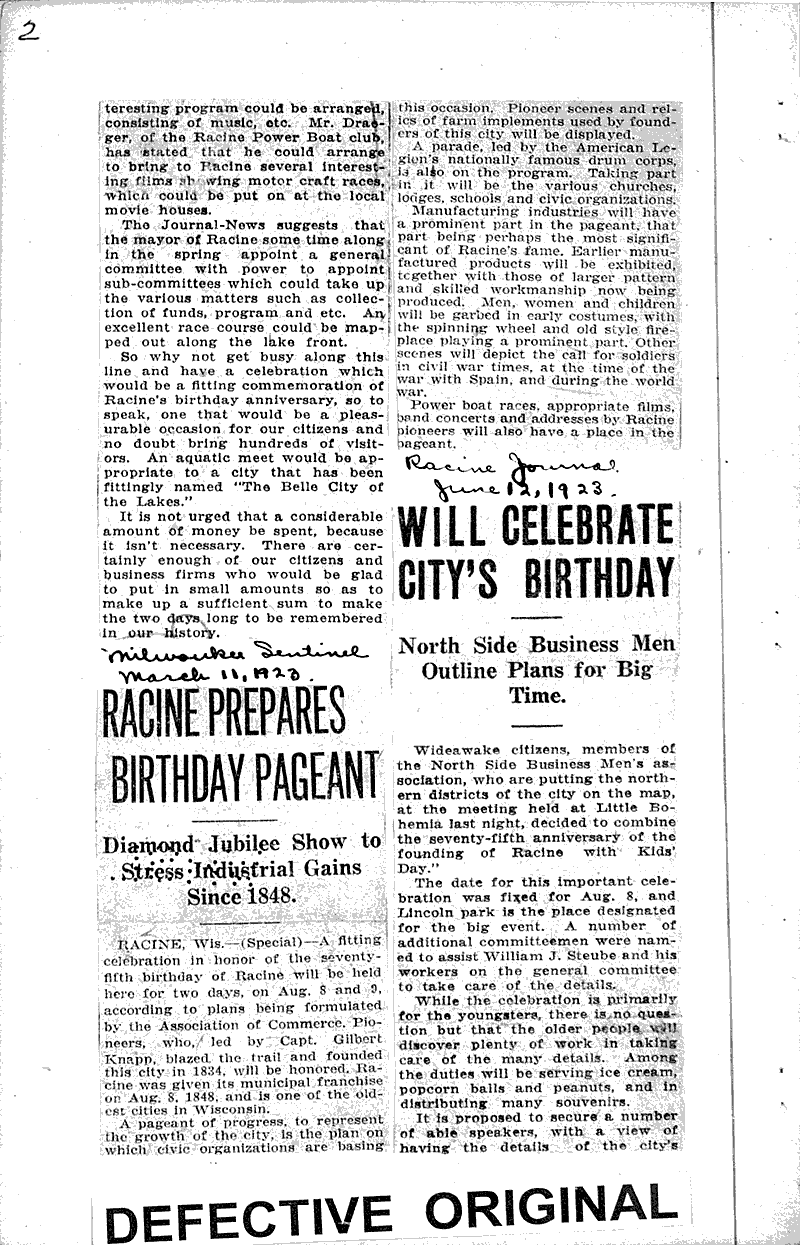  Source: Milwaukee Sentinel Date: 1923-03-11