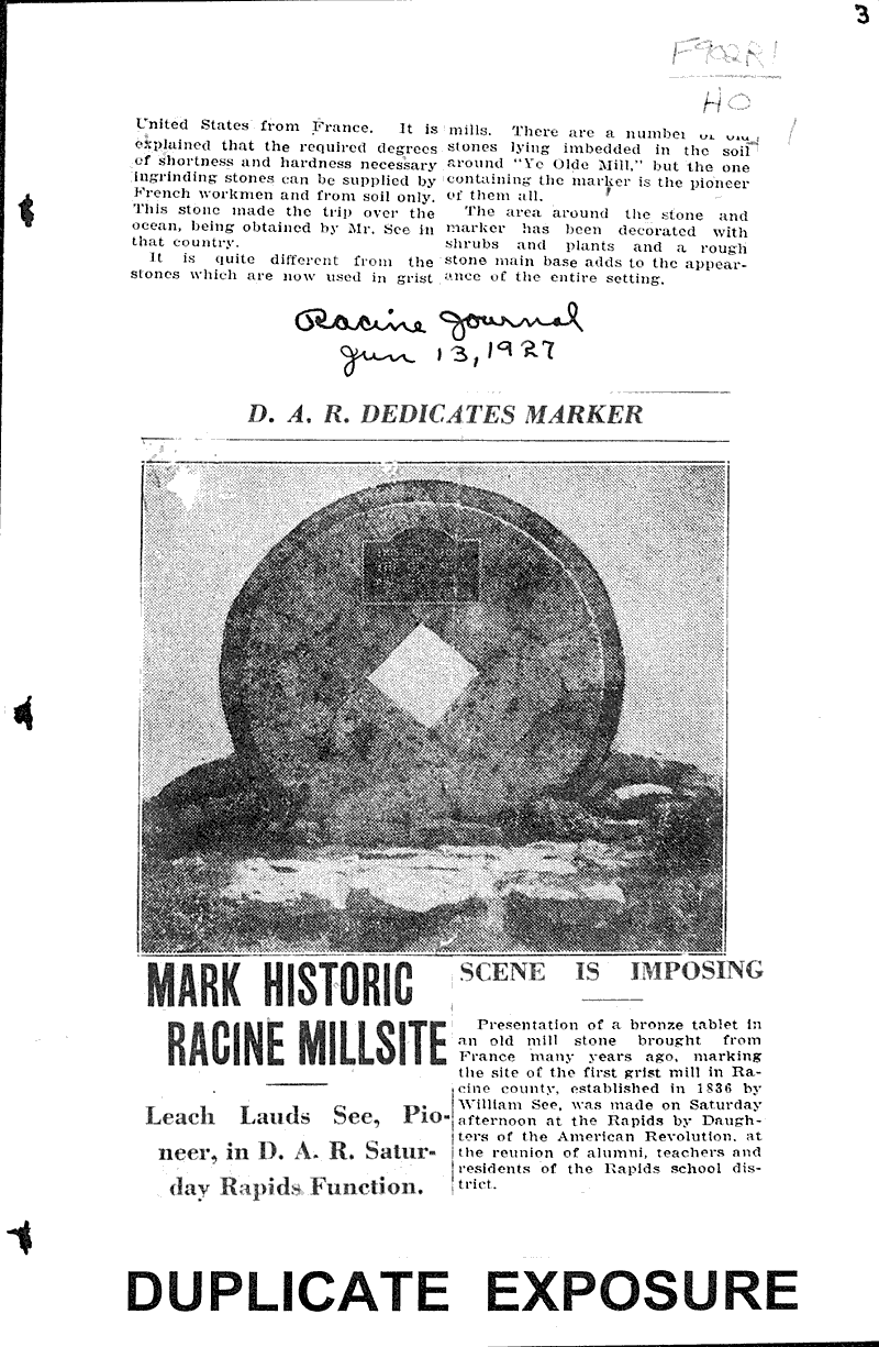  Source: Racine Journal Topics: Architecture Date: 1927-06-13