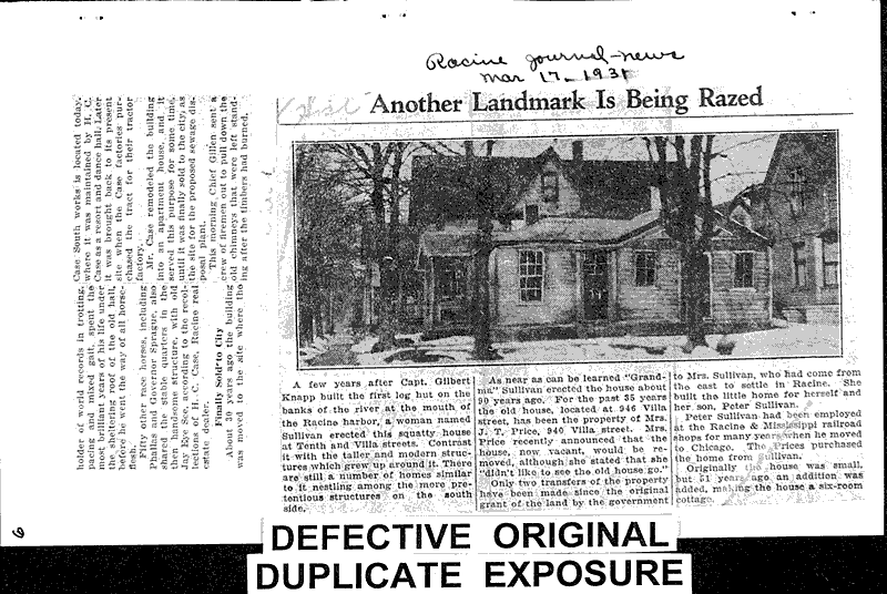  Source: Racine Journal-News Topics: Architecture Date: 1931-03-17