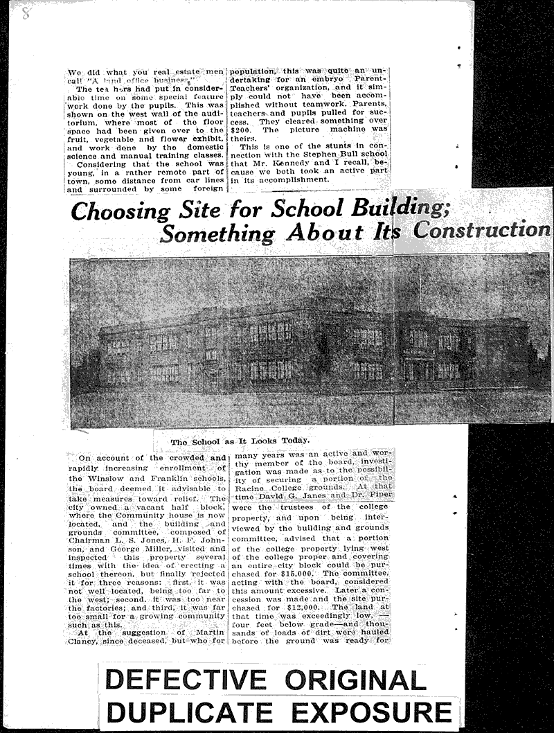  Source: Racine Journal-News Topics: Education Date: 1925-03-05