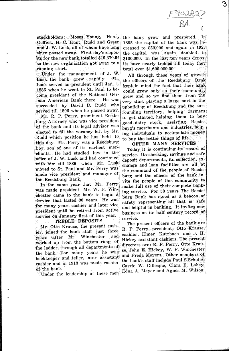  Source: Kewaunee Press Topics: Industry Date: 1927-11-25