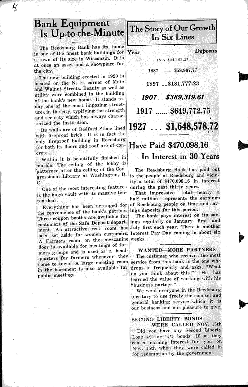  Source: Reedsburg Free Press Topics: Industry Date: 1927-11-24