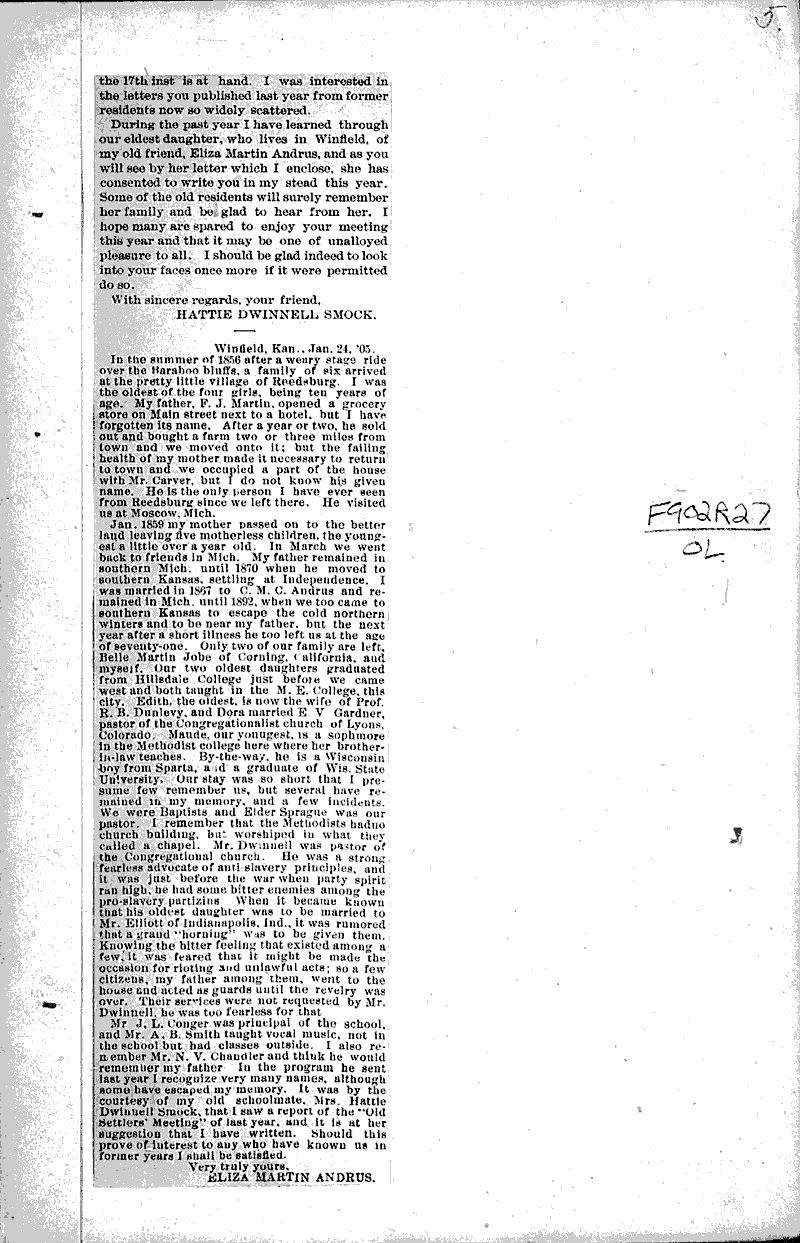  Source: Reedsburg Times Date: 1905-02-24