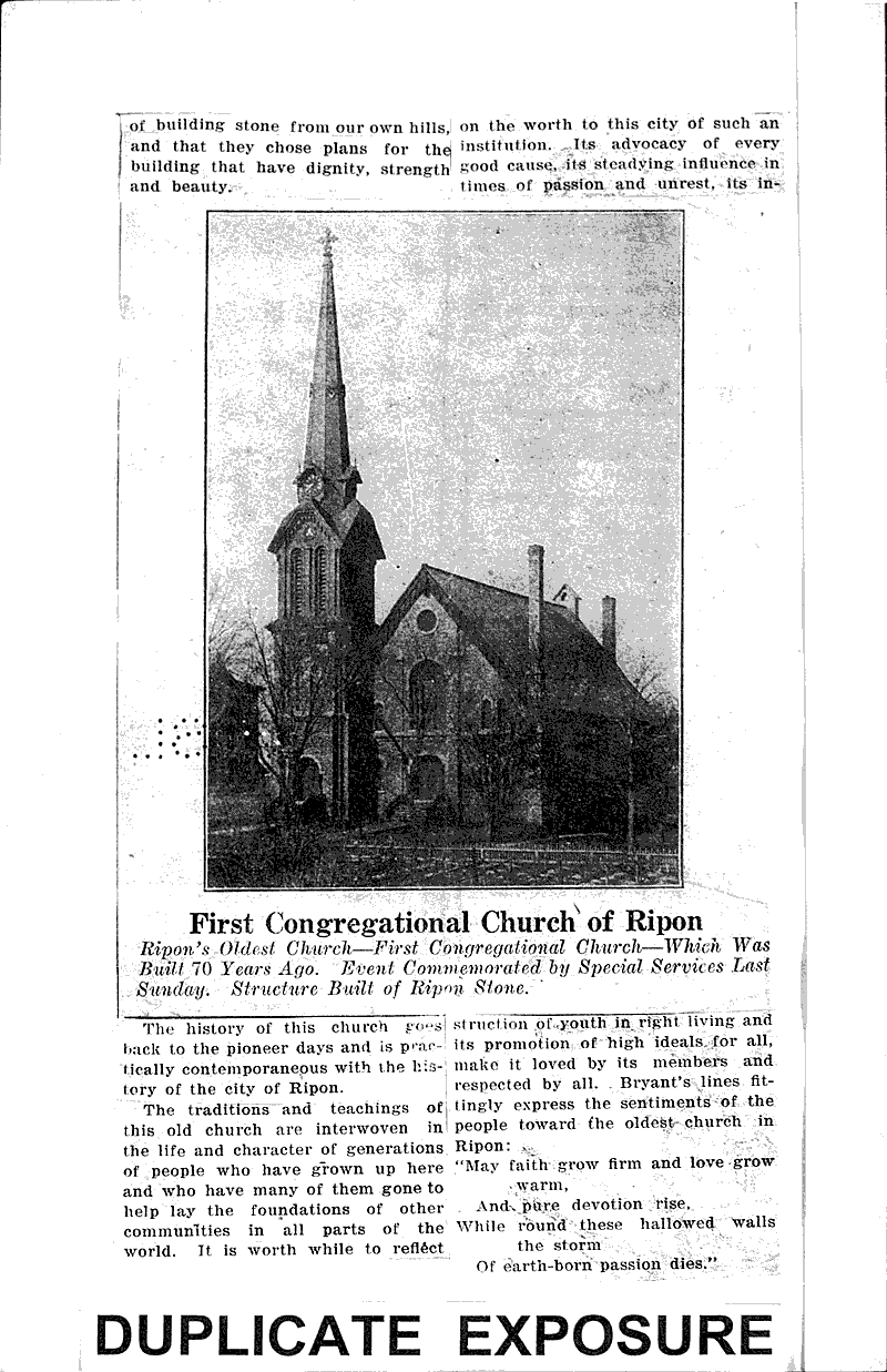  Source: Ripon Commonwealth Topics: Church History Date: 1920-11-26