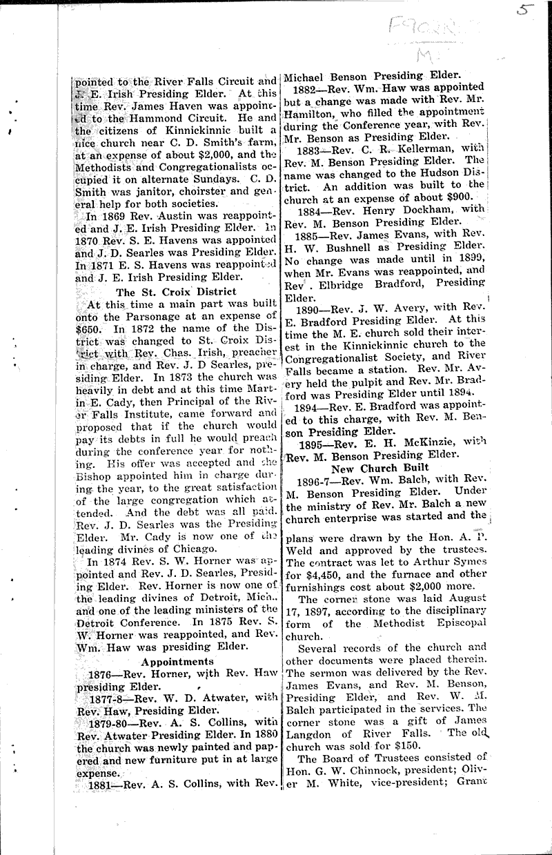  Source: River Falls Journal Topics: Church History Date: 1919-12-04