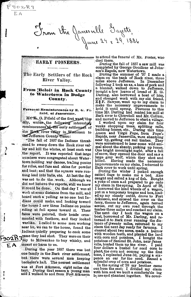  Source: Janesville Gazette Topics: Government and Politics Date: 1886-06-24