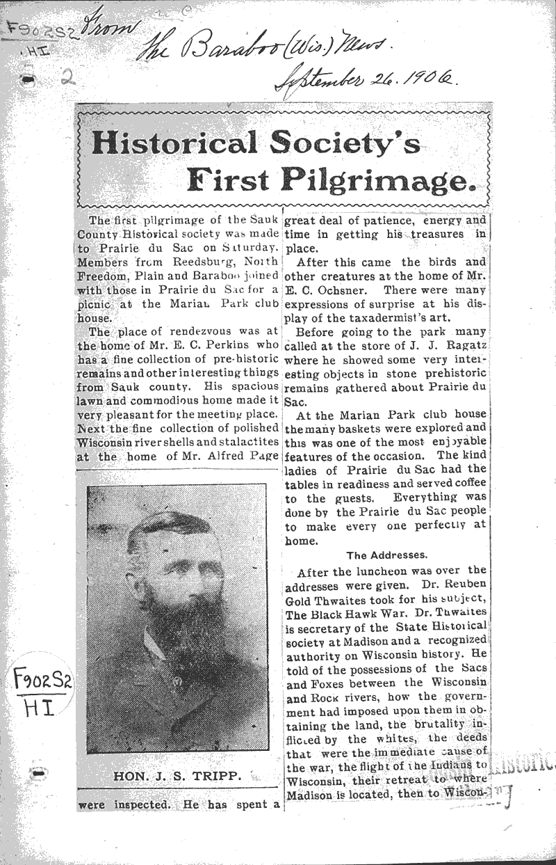  Source: Baraboo News Topics: Education Date: 1906-09-26