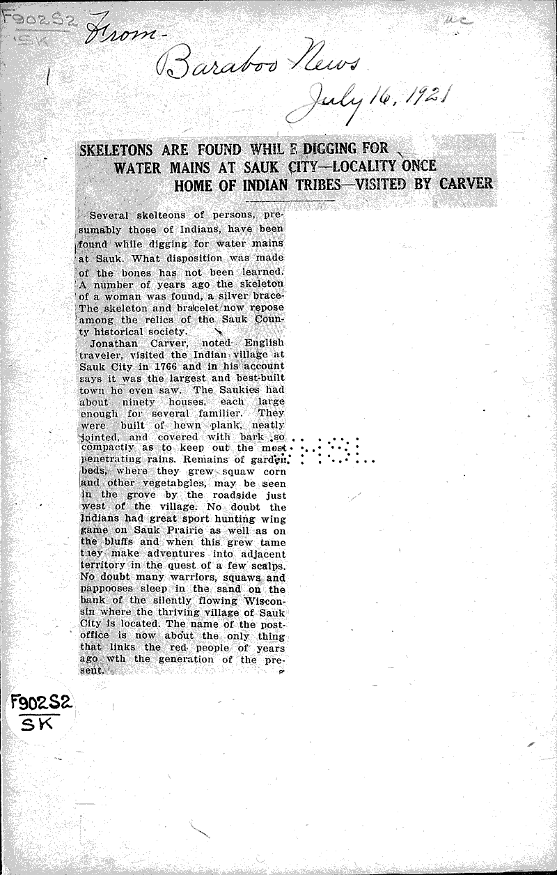  Source: Baraboo News Date: 1921-07-16