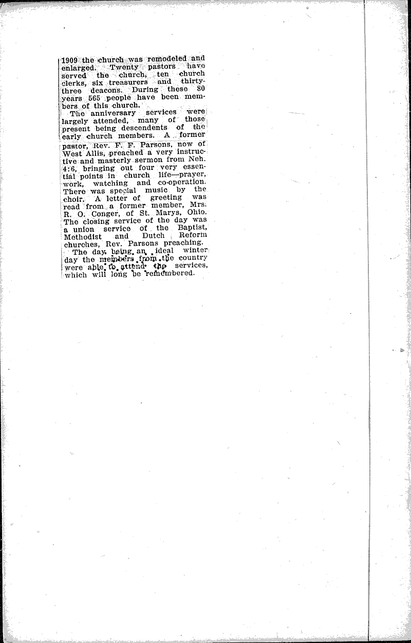  Source: Sheboygan Press Topics: Church History Date: 1918-02-12